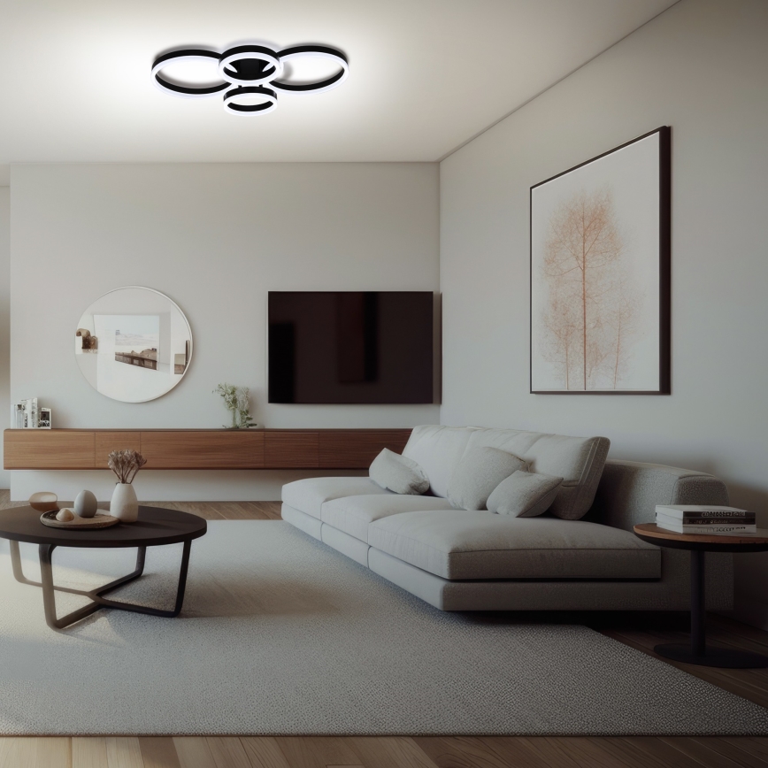 Brilagi - Plafon LED regulável ORBITS LED/49W/230V 3000/4000/6000K + comando à distância