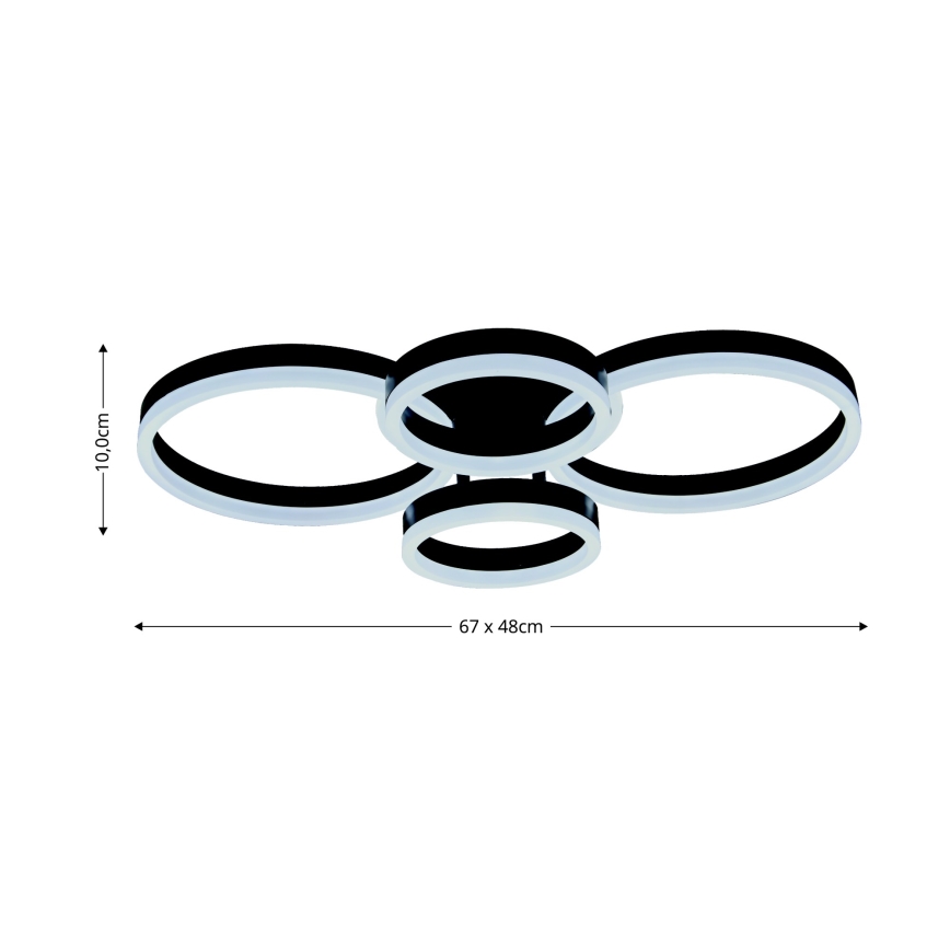 Brilagi - Plafon LED regulável ORBITS LED/49W/230V 3000/4000/6000K + comando à distância
