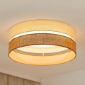 Brilagi - Plafon LED regulável ROYAL YUTE LED/24W/230V diâmetro 45 cm 3000/4000/6500K bege/creme + comando à distância