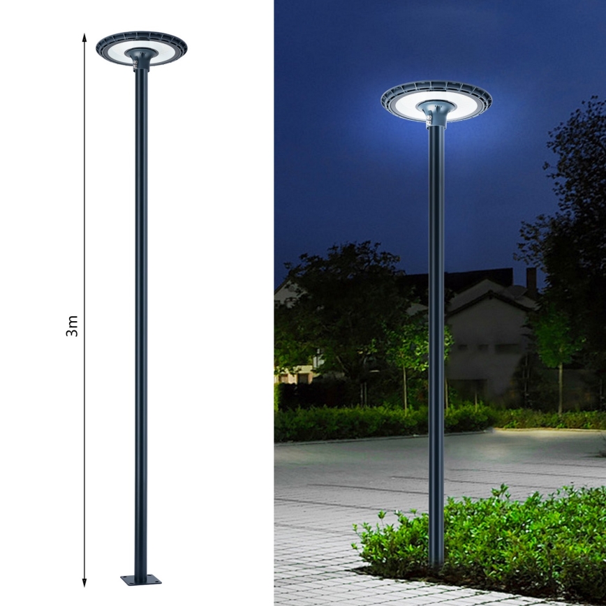 Brilagi - Poste metálico para iluminação exterior URBAN 3 m poste diâmetro 58 mate antracite
