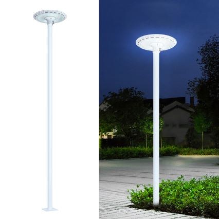 Brilagi - Poste metálico para iluminação exterior URBAN 3 m poste diâmetro 58 branco mate