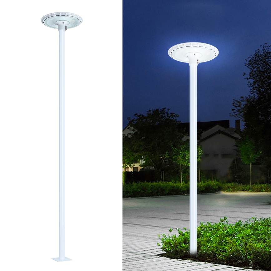Brilagi - Poste metálico para iluminação exterior URBAN 3 m poste diâmetro 58 branco mate