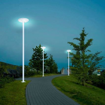 Brilagi - Poste metálico para iluminação exterior URBAN 3 m poste diâmetro 58 branco mate