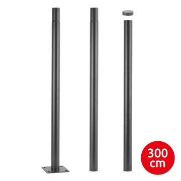 Brilagi - Poste metálico para iluminação exterior URBAN 3 m poste diâmetro 58 mate antracite
