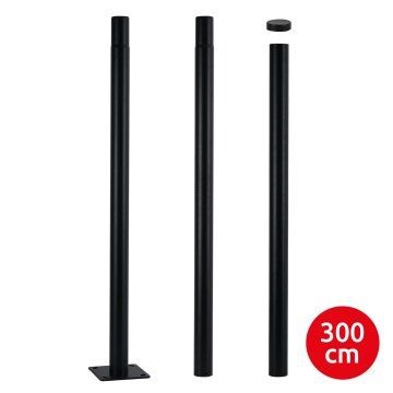 Brilagi - Poste metálico para iluminação exterior URBAN 3 m poste diâmetro 58 mate preto