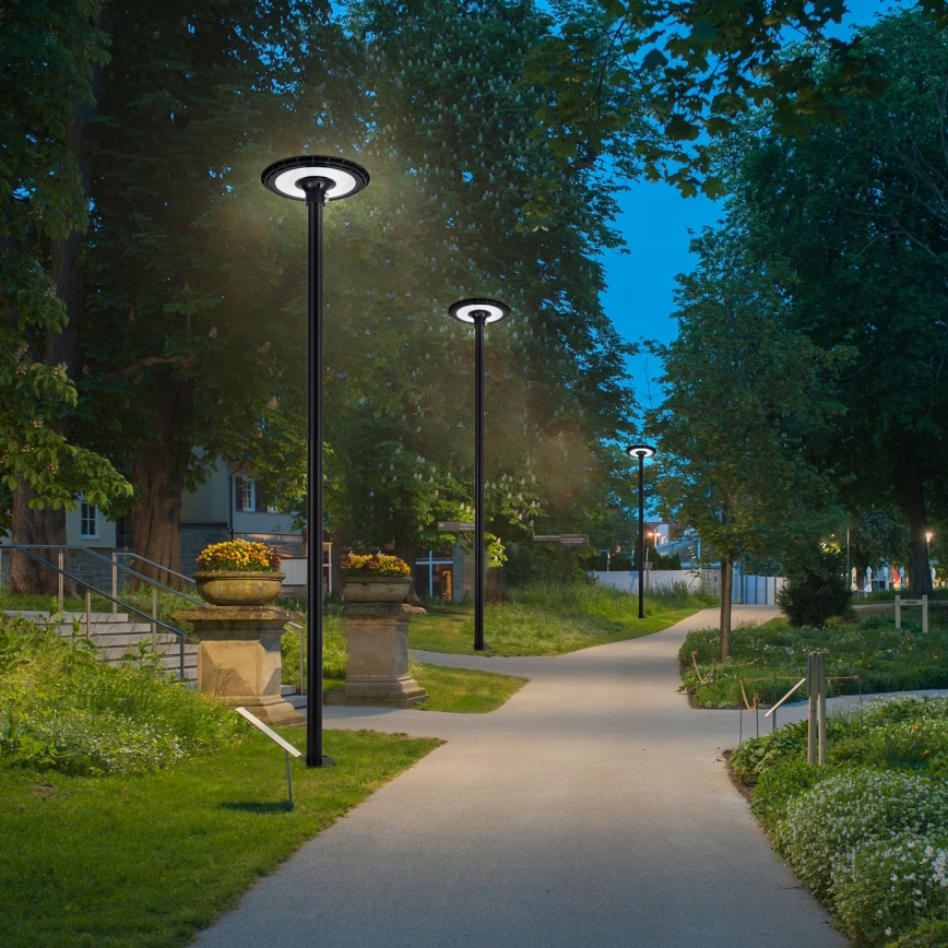 Brilagi - Poste metálico para iluminação exterior URBAN 3 m poste diâmetro 58 mate preto