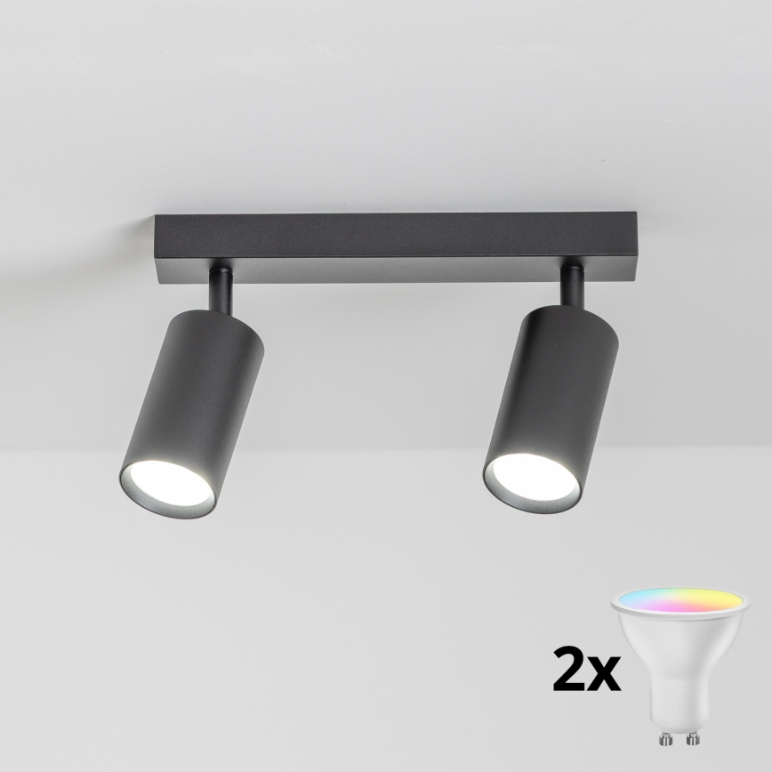 Brilagi - Spot LED RGBW dimerizável SELE 2xGU10/6,5W/230V 2700-6500K preto