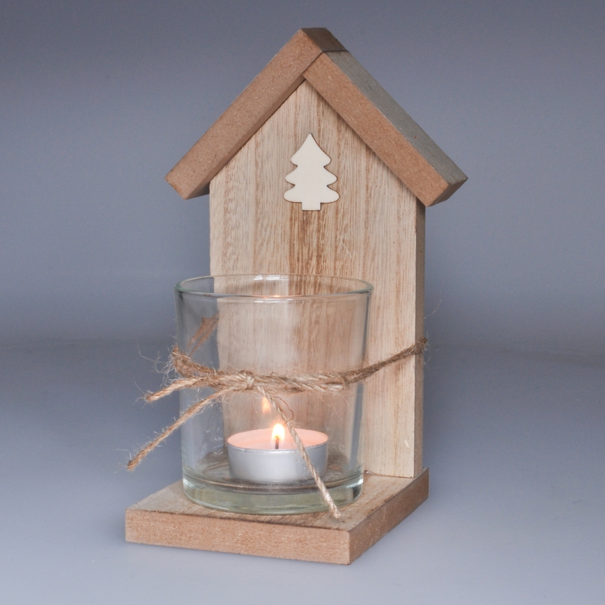 Brilagi - Suporte de madeira para velas luminosas