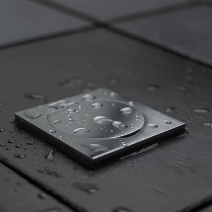 Brilagi - Tomada de chão de encastrar para exterior IP55 cromado mate quadrado
