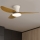 Brilagi - Ventoinha de teto LED com regulação LED/30W/230V 3000-6500K branco/castanho + comando