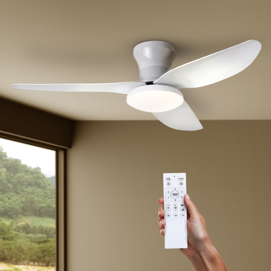 Brilagi - Ventoinha de teto LED com regulação LED/30W/230V 3000-6500K branco + comando