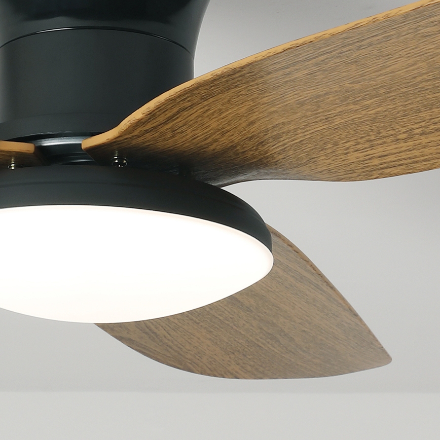 Brilagi - Ventoinha de teto LED com regulação LED/30W/230V 3000-6500K preto/castanho + comando