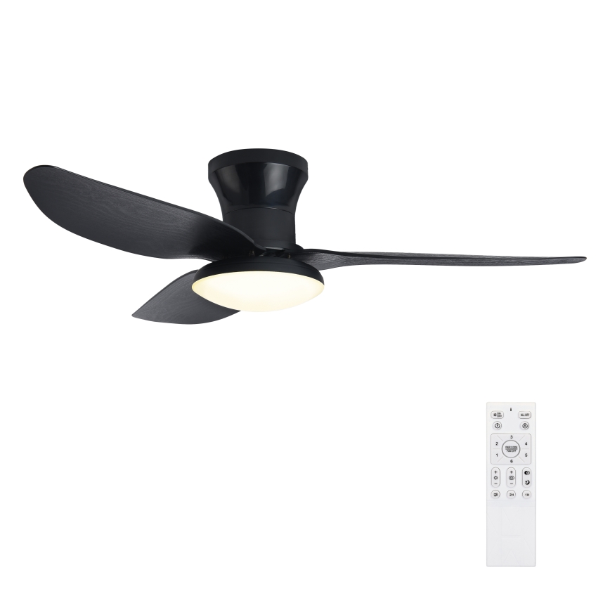 Brilagi - Ventoinha de teto LED com regulação LED/30W/230V 3000-6500K preto + comando