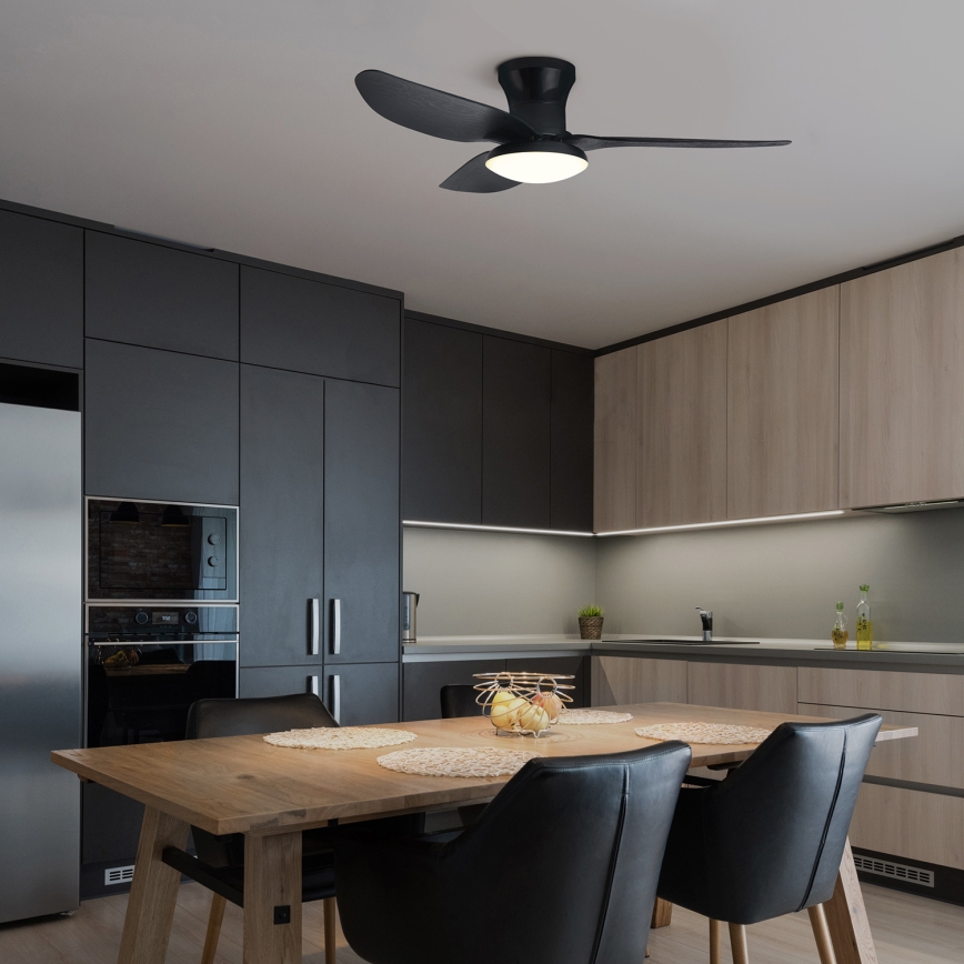 Brilagi - Ventoinha de teto LED com regulação LED/30W/230V 3000-6500K preto + comando