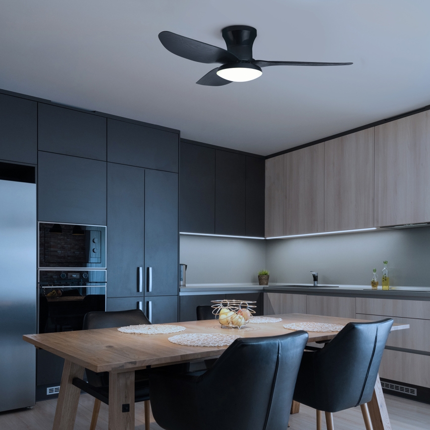 Brilagi - Ventoinha de teto LED com regulação LED/30W/230V 3000-6500K preto + comando