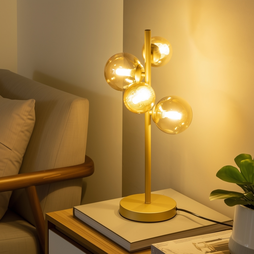 Brilagi - Vidro de substituição para lustre, candeeiro de parede e candeeiro MISTEL, MILLA diâmetro 15 cm dourado
