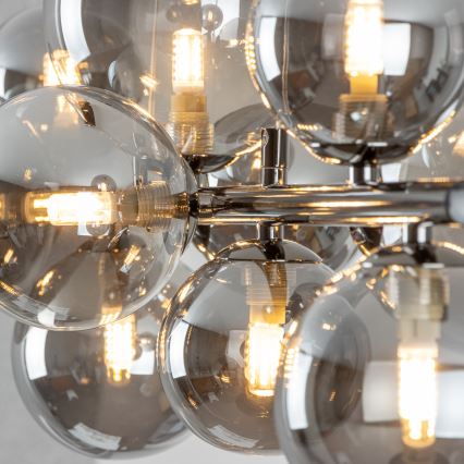 Brilagi - Vidro de substituição para lustre, candeeiro de parede e candeeiro MISTEL, MILLA diâmetro 15 cm fumado