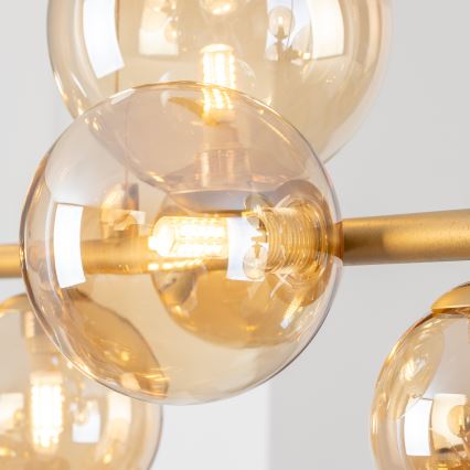 Brilagi - Vidro de substituição para lustre, candeeiro de parede e candeeiro MISTEL, MILLA diâmetro 8 cm dourado