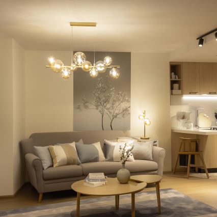 Brilagi - Vidro de substituição para lustre, candeeiro de parede e candeeiro MISTEL, MILLA diâmetro 8 cm dourado