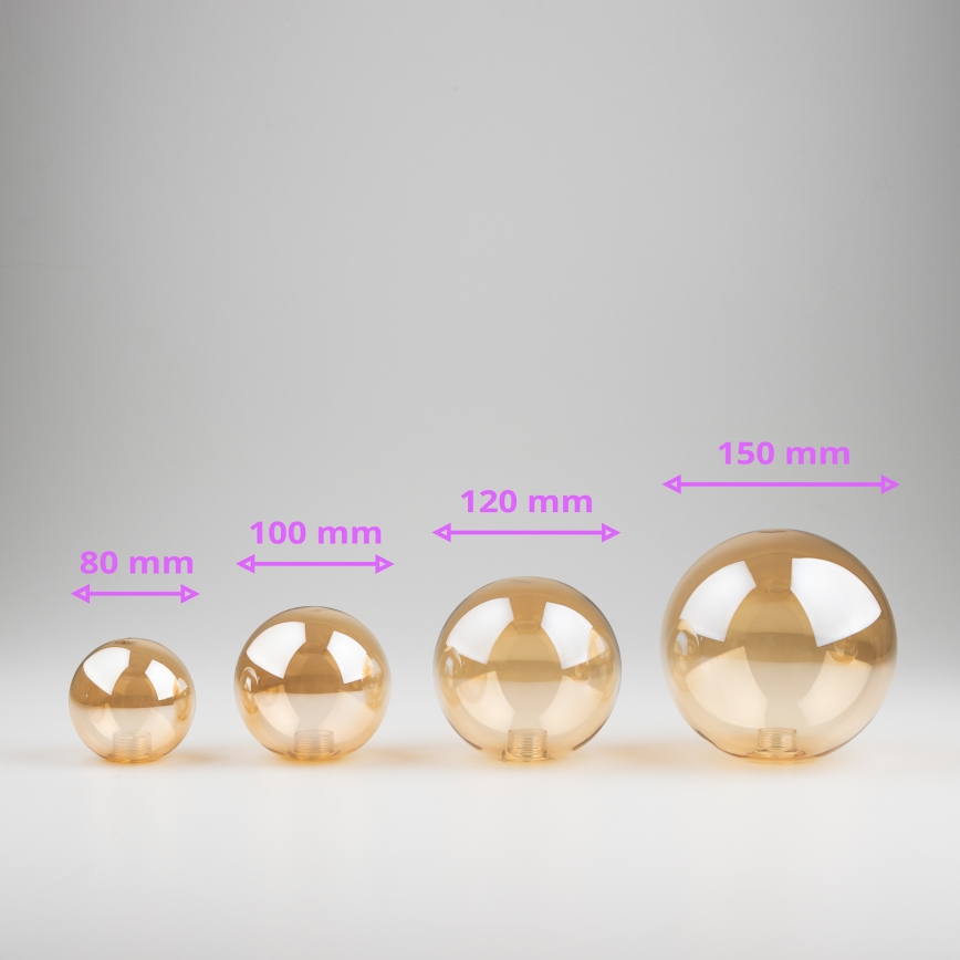 Brilagi - Vidro de substituição para lustre, candeeiro de parede e candeeiro MISTEL, MILLA diâmetro 8 cm dourado