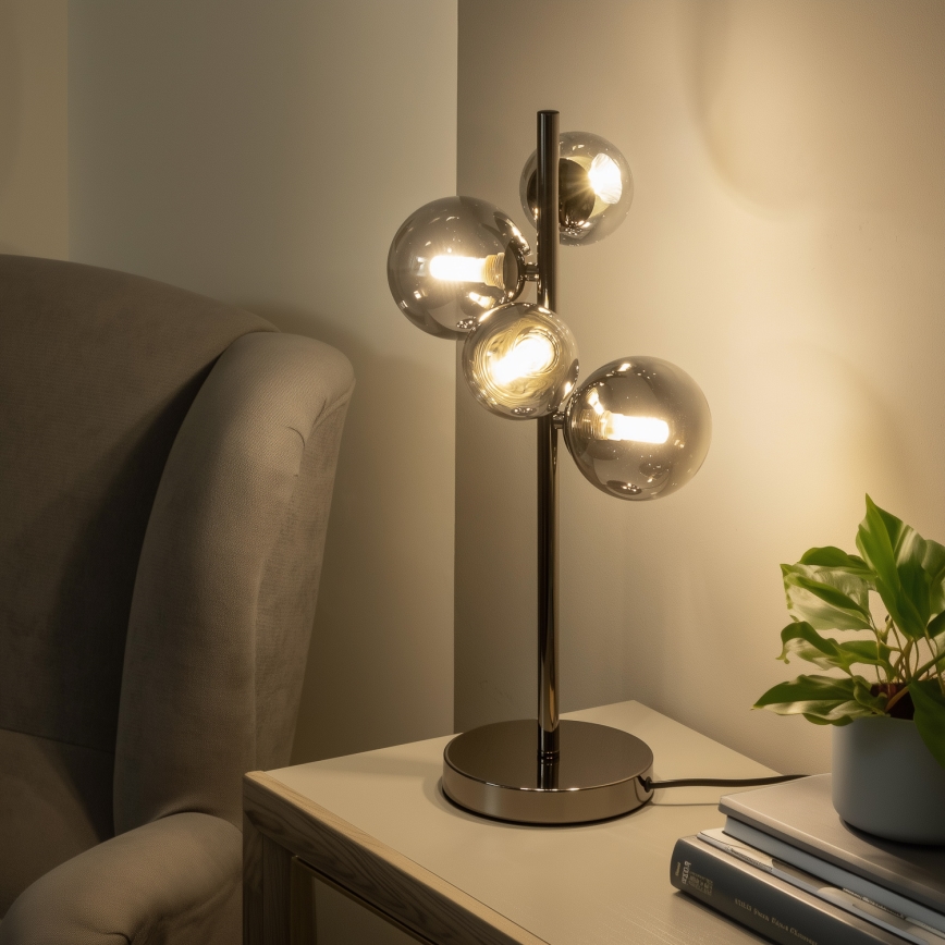 Brilagi - Vidro de substituição para lustre, candeeiro de parede e candeeiro MISTEL, MILLA diâmetro 8 cm fumado
