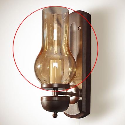 Brilagi - Vidro de reposição para lustre e aplique de parede TAVERN/COTTAGE E14 210x110 mm dourado