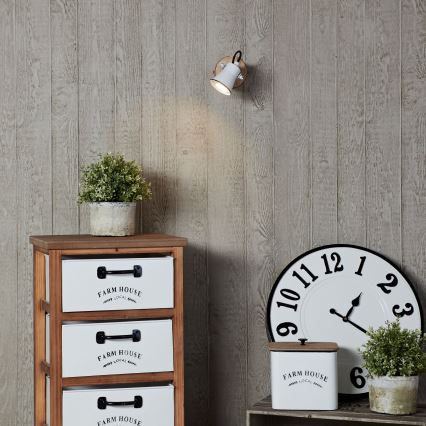 Brilliant - Aplique de parede com spot SEED 1xGU10/5W/230V branco/bege