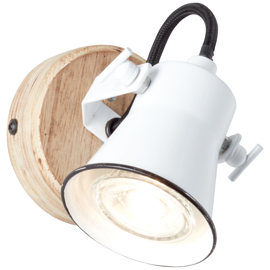 Brilliant - Aplique de parede com spot SEED 1xGU10/5W/230V branco/bege
