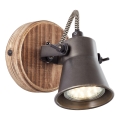 Brilliant - Aplique de parede orientável SEED 1xGU10/5W/230V preto/marrom