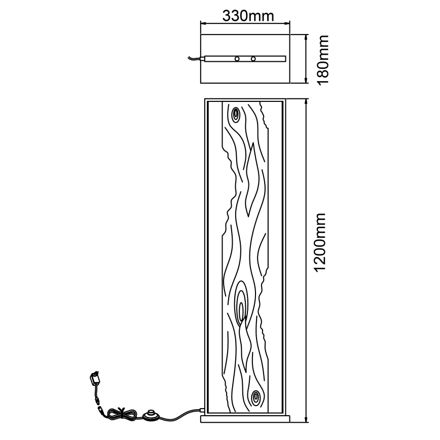 Brilliant - Candeeiro de chão LED CHAUMONT LED/20W/230V pinho - FSC certificado