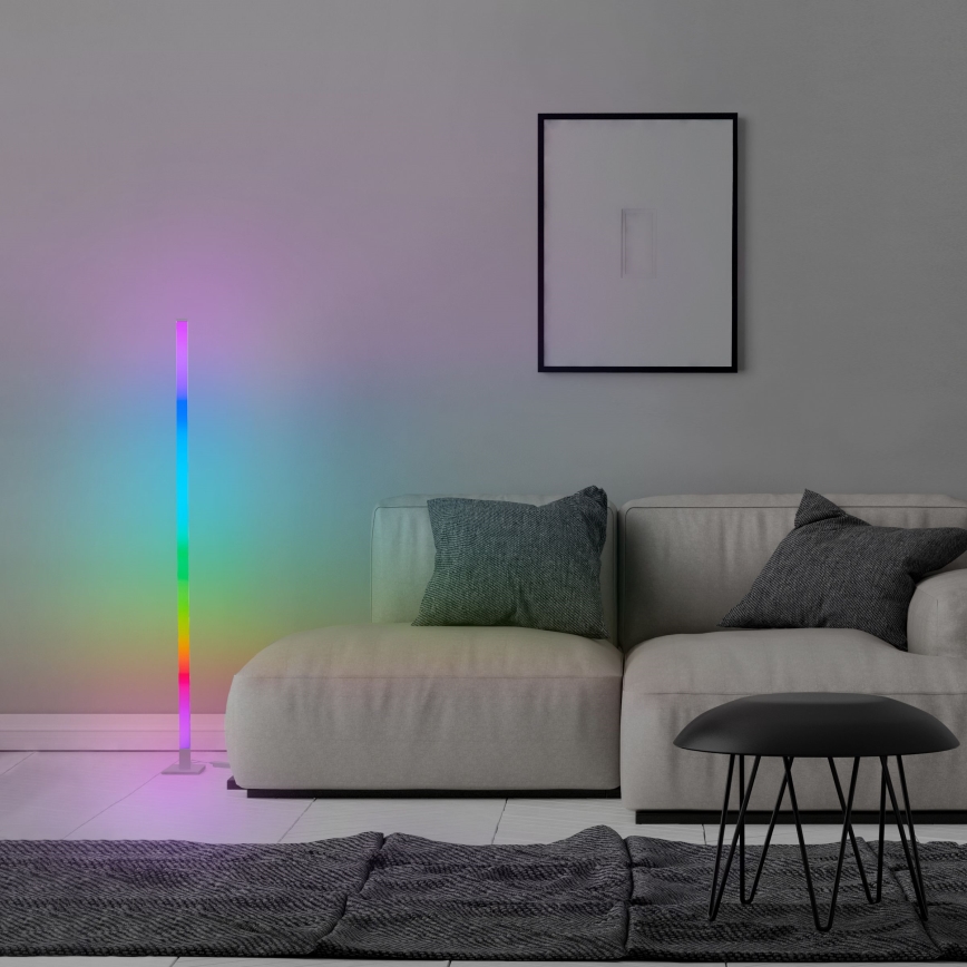 Brilliant - Candeeiro de chão LED RGBW com regulação NEELE LED/6,5W/230V branco + comando