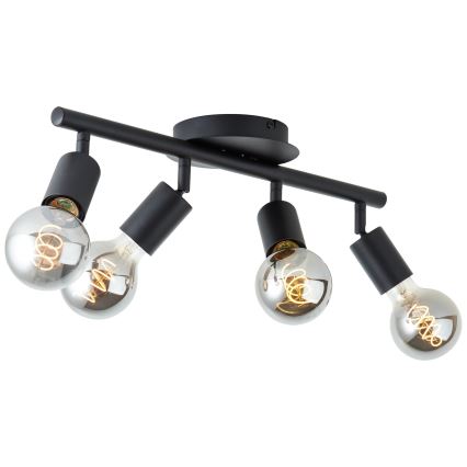 Brilliant - Candeeiro de focos TIFFANY 4xE27/28W/230V preto