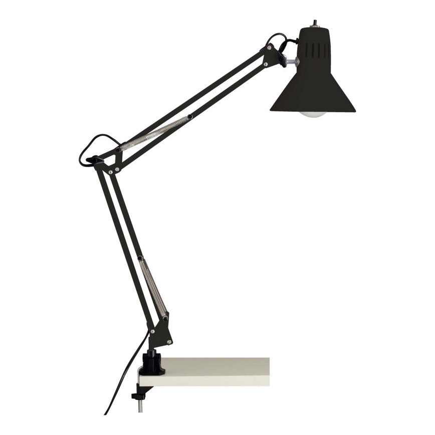 Brilliant - Candeeiro de mesa com grampo HOBBY 1xE27/40W/230V preto