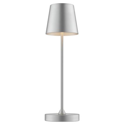 Brilliant - LED dimerizável recarregável tátil luminária de mesa para exterior ELORA LED/2,5W/5V 2700K 2600 mAh IP44 prateada