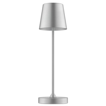 Brilliant - LED dimerizável recarregável tátil luminária de mesa para exterior ELORA LED/2,5W/5V 2700K 2600 mAh IP44 prateada