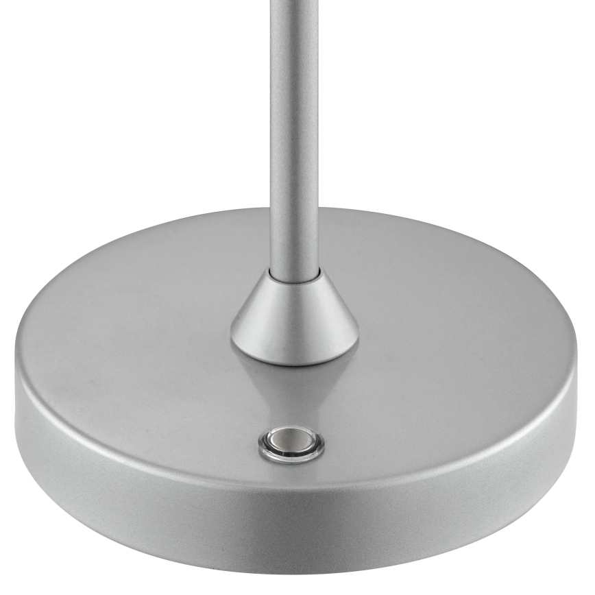 Brilliant - LED dimerizável recarregável tátil luminária de mesa para exterior ELORA LED/2,5W/5V 2700K 2600 mAh IP44 prateada
