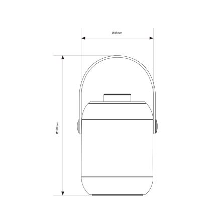 Brilliant - Candeeiro de mesa exterior LED com regulação GEMMA LED/1,9W/5V IP44 branco