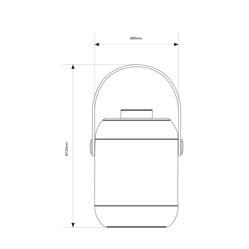 Brilliant - Candeeiro de mesa exterior LED com regulação GEMMA LED/1,9W/5V IP44 branco