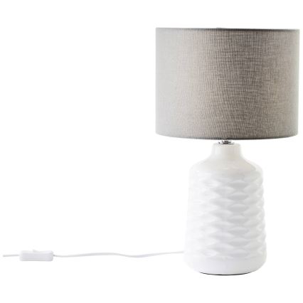 Brilliant - Candeeiro de mesa ILYSA 1xE14/40W/230V branco/cinzento
