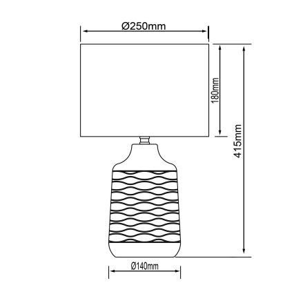 Brilliant - Candeeiro de mesa ILYSA 1xE14/40W/230V branco/cinzento