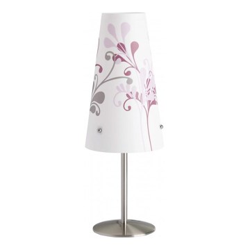 Brilliant - Candeeiro de mesa ISI 1xE14/40W/230V branco/rosa/cromado brilhante