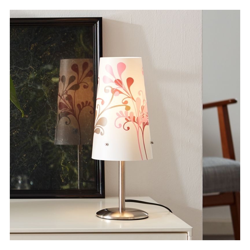 Brilliant - Candeeiro de mesa ISI 1xE14/40W/230V branco/rosa/cromado brilhante