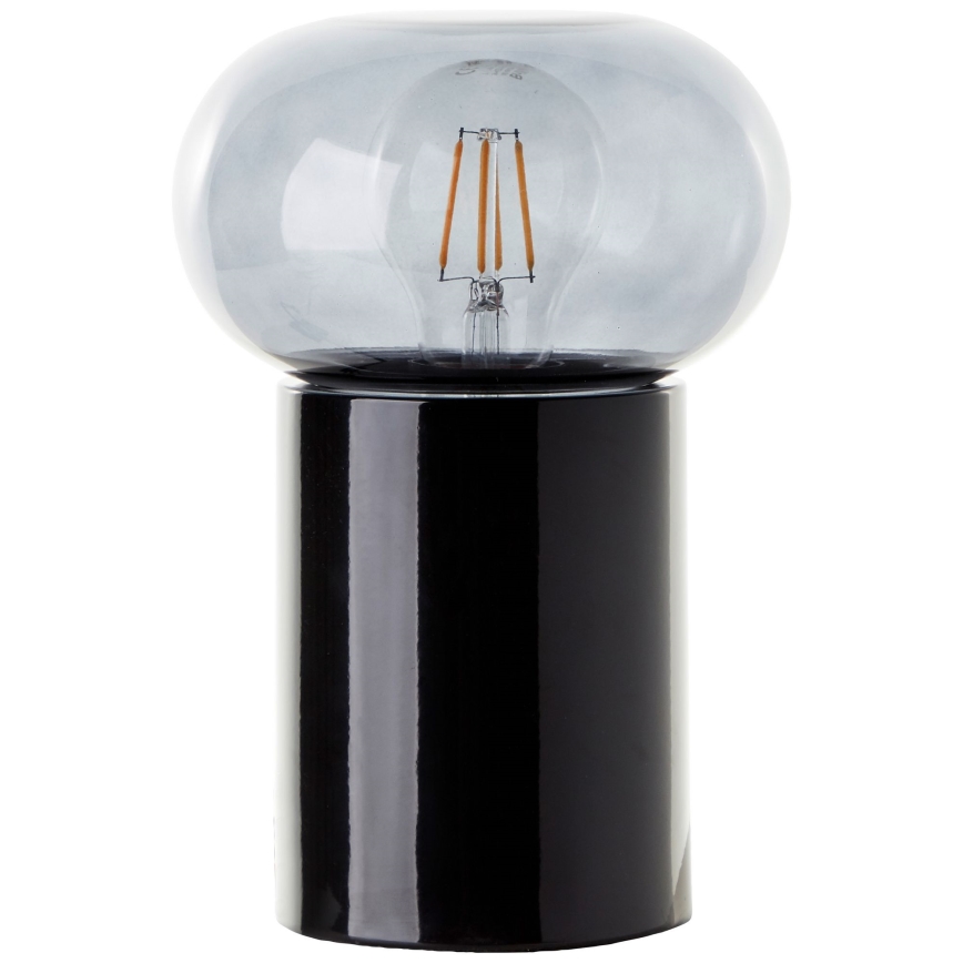 Brilliant - Candeeiro de mesa KNUT 1xE27/25W/230V preto/transparente