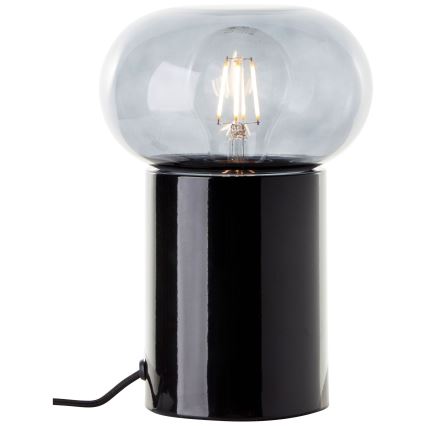 Brilliant - Candeeiro de mesa KNUT 1xE27/25W/230V preto/transparente