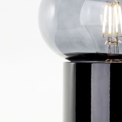 Brilliant - Candeeiro de mesa KNUT 1xE27/25W/230V preto/transparente