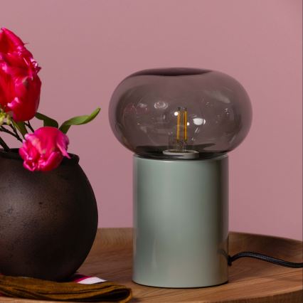 Brilliant - Candeeiro de mesa KNUT 1xE27/25W/230V verde/transparente