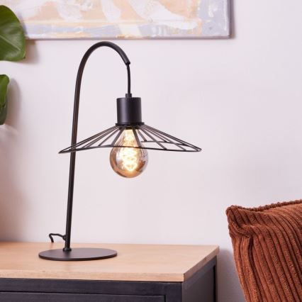 Brilliant - Candeeiro de mesa LEIKA 1xE27/52W/230V preto