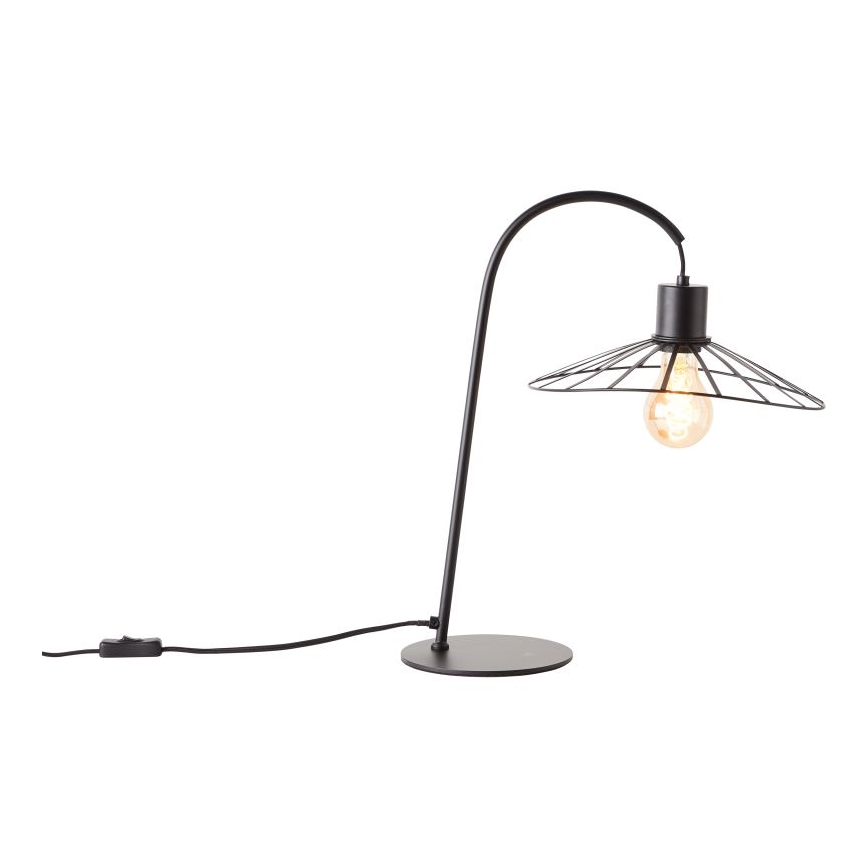 Brilliant - Candeeiro de mesa LEIKA 1xE27/52W/230V preto