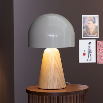 Brilliant - Candeeiro de mesa NALAM 1xE14/40W/230V bege/cinza - FSC certificado