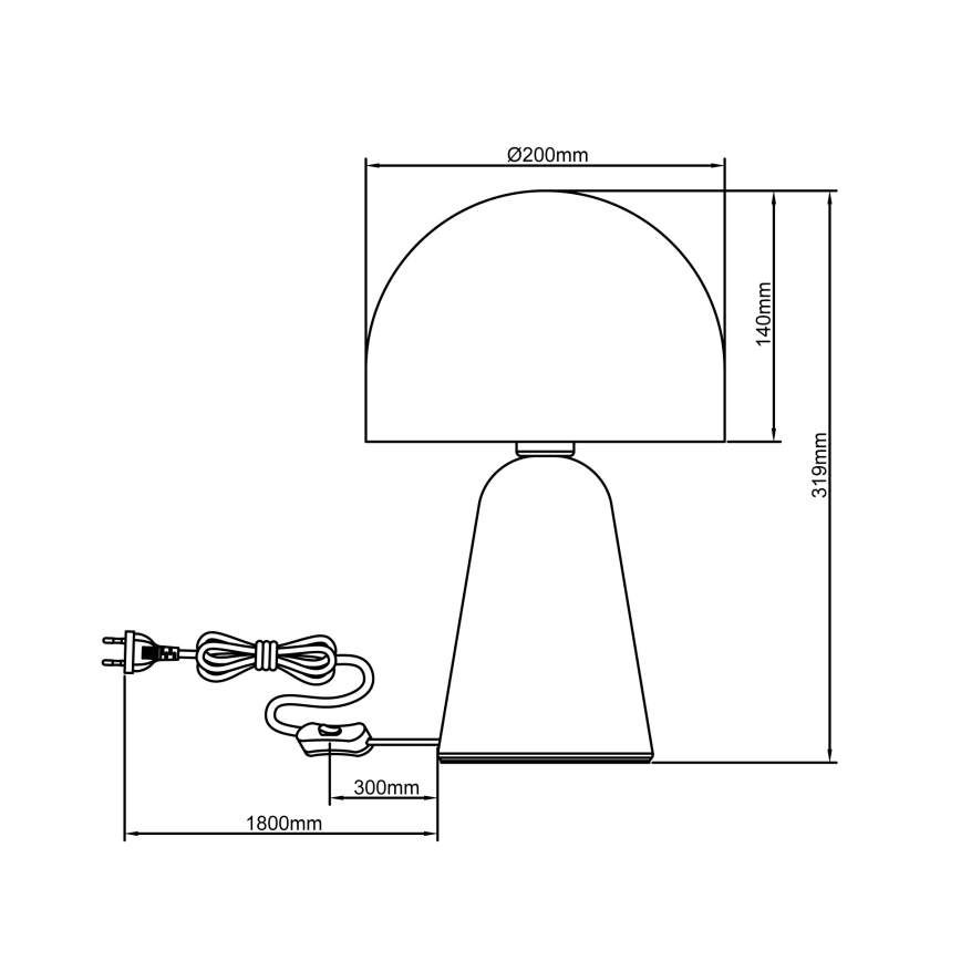 Brilliant - Candeeiro de mesa NALAM 1xE14/40W/230V bege
